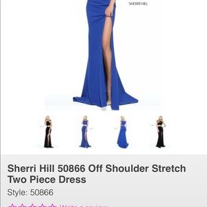 Sherill hill size 6 two piece dress with slit.